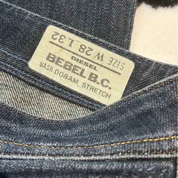 DIESEL women's bebel b.c. stretch flare jeans with embroidered pockets. W28 L32. - Picture 9 of 10